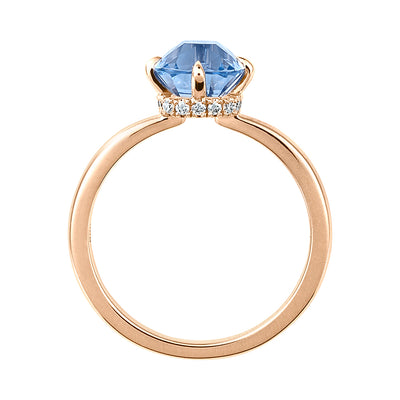 Aqua Blue Spinel Ring