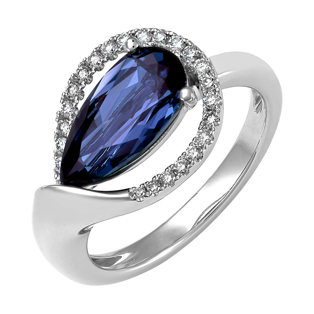Chatham lab-grown alexandrite ring, style CR14853WAL