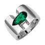 Chatham lab-grown emerald ring, style CR14858WEM