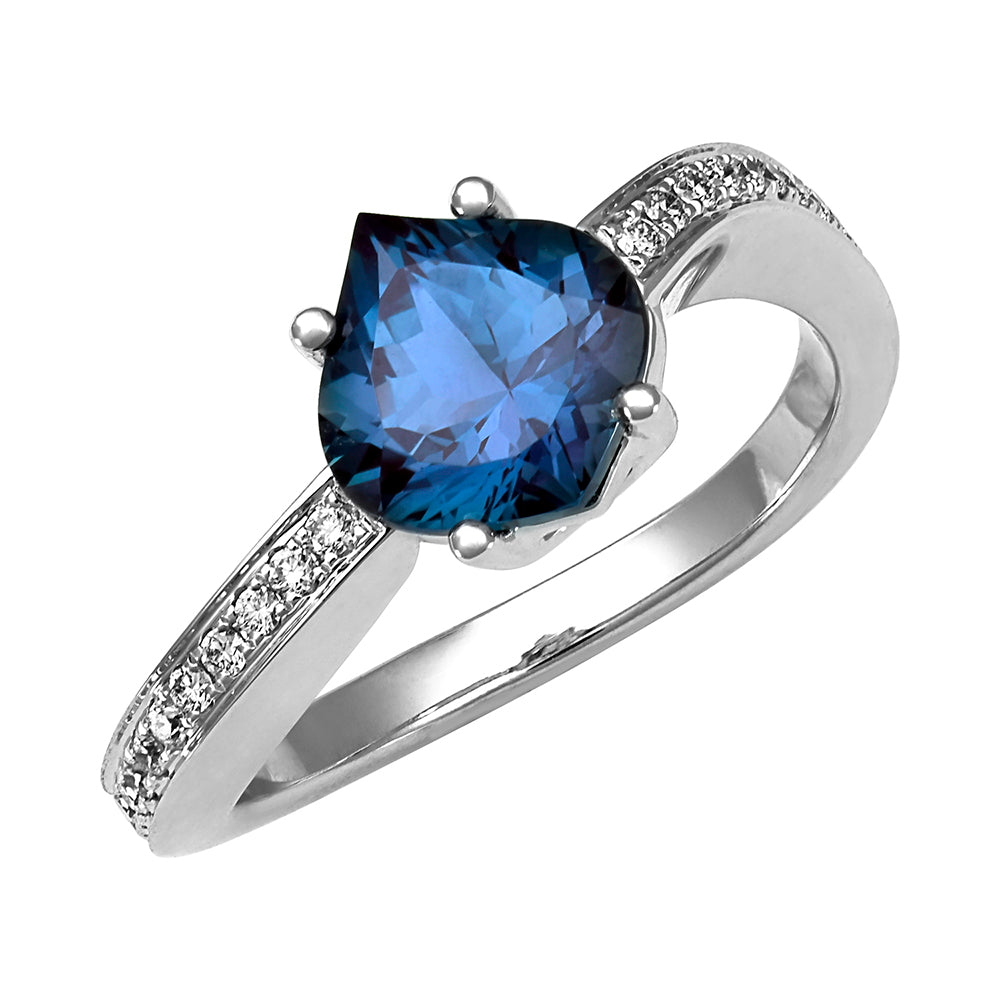 Chatham lab-grown alexandrite ring, style CR14860WAL