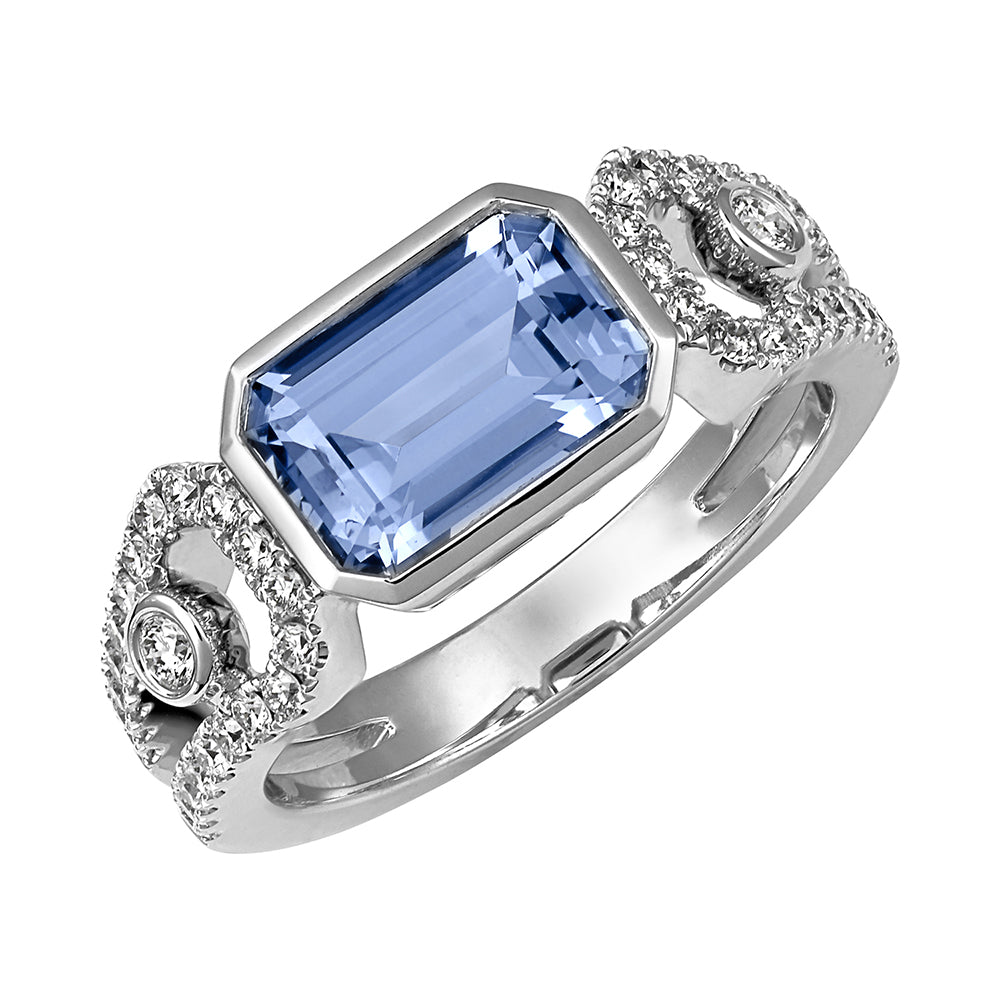 Chatham lab-grown aqua blue spinel ring, style CR14865WAQ