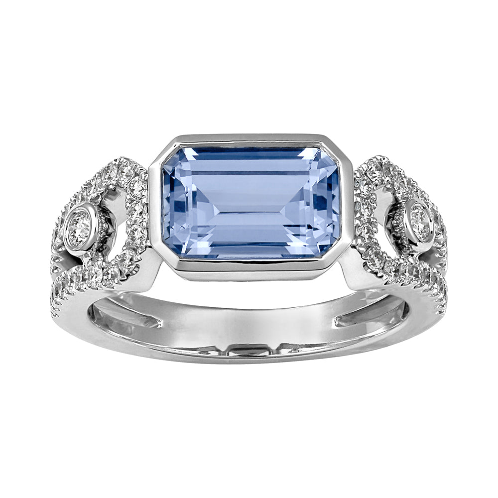 Aqua Blue Spinel Ring