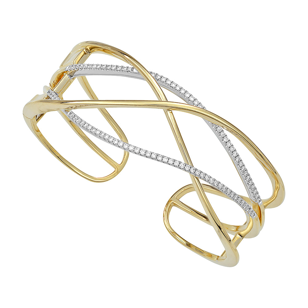 Chatham lab-grown diamond cuff, style FDC1232YW