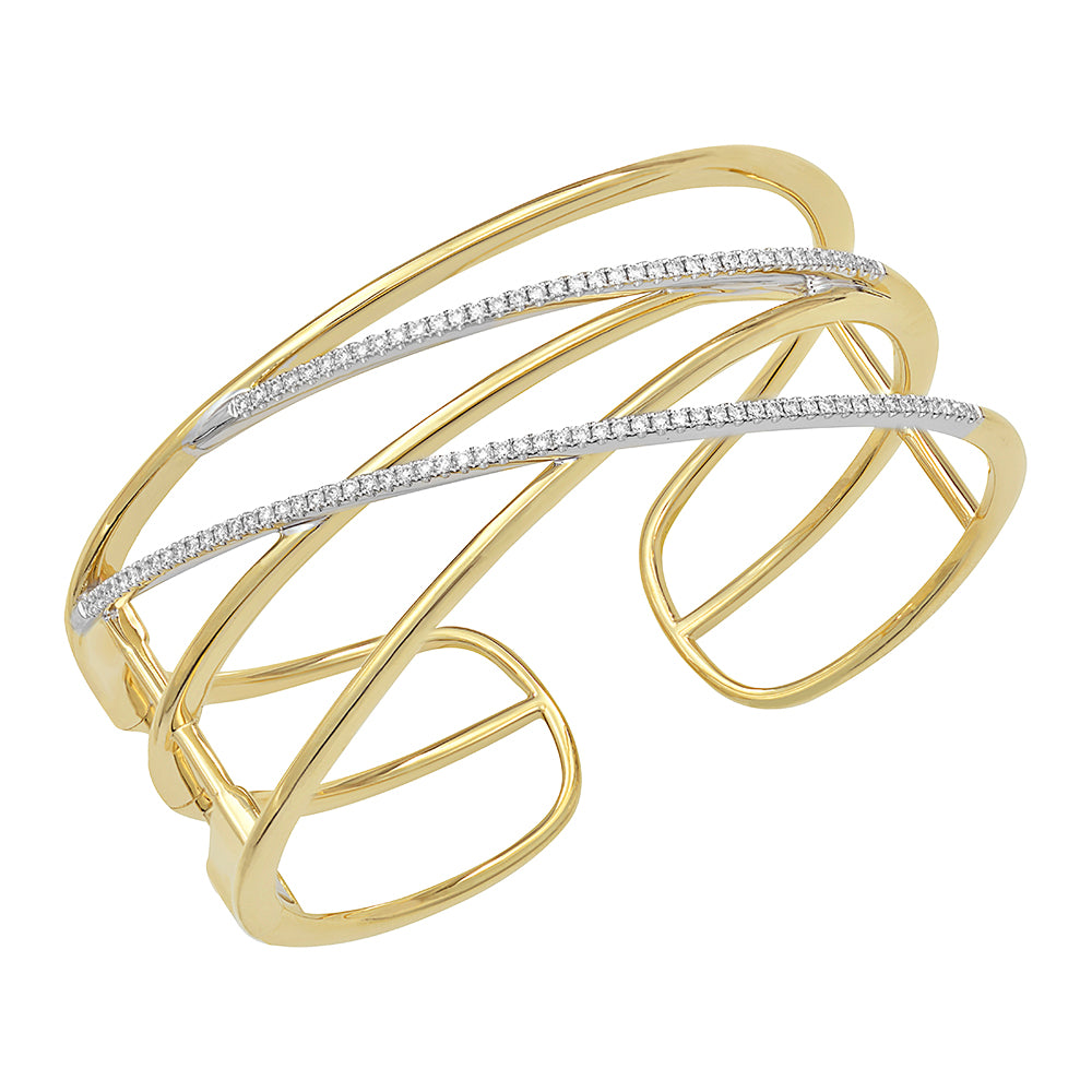 Chatham lab-grown diamond cuff, style FDC1233YW