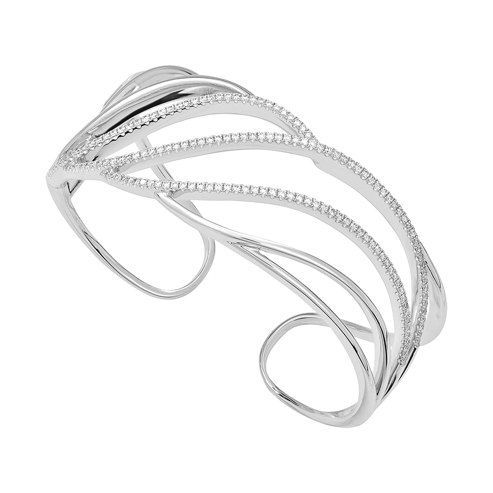 Chatham lab-grown diamond cuff, style FDC1235W