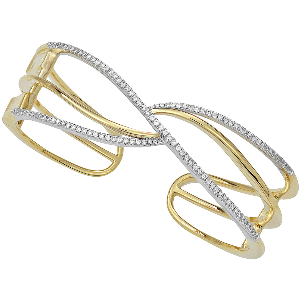 Chatham lab-grown diamond cuff, style FDC1238YW