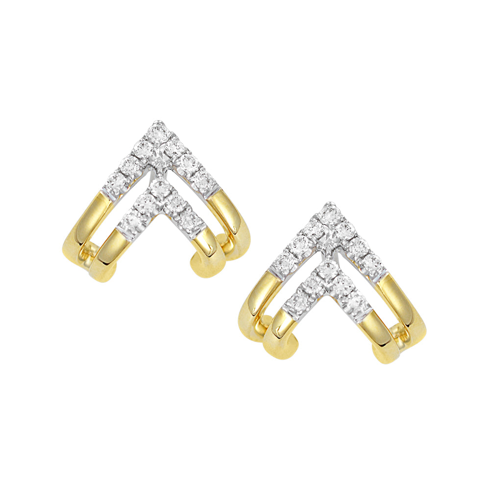 Chatham lab-grown diamond earrings, style FDE4500YW