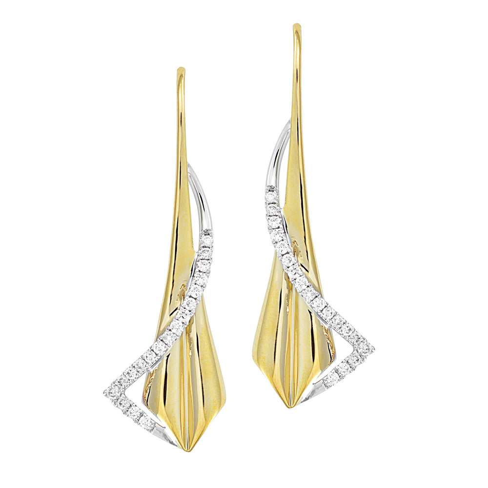 Chatham lab-grown diamond earrings, style FDE4504YW