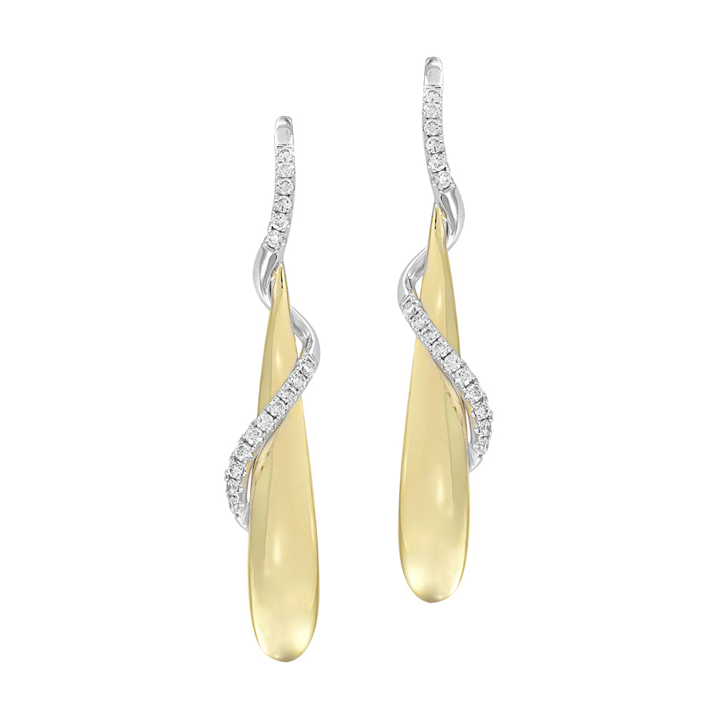 Chatham lab-grown diamond earrings, style FDE4506YW