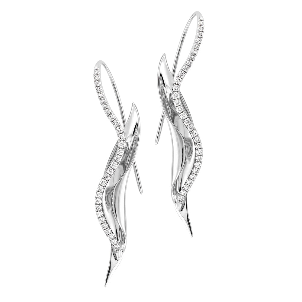 Chatham lab-grown diamond earrings, style FDE4507W