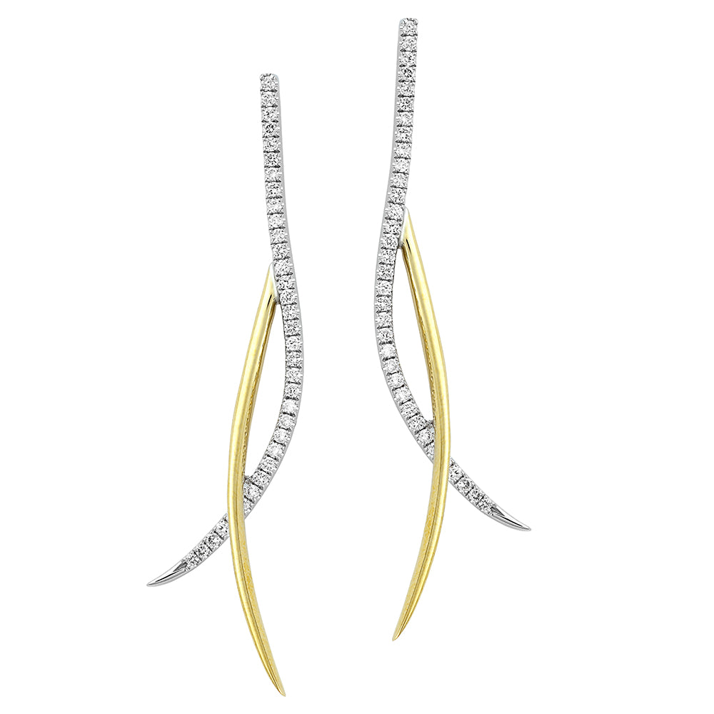 Chatham lab-grown diamond earrings, style FDE4542YW
