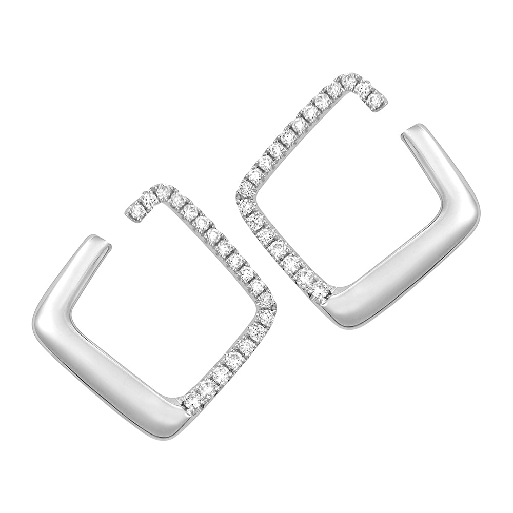 Chatham lab-grown diamond earrings, style FDE4545W
