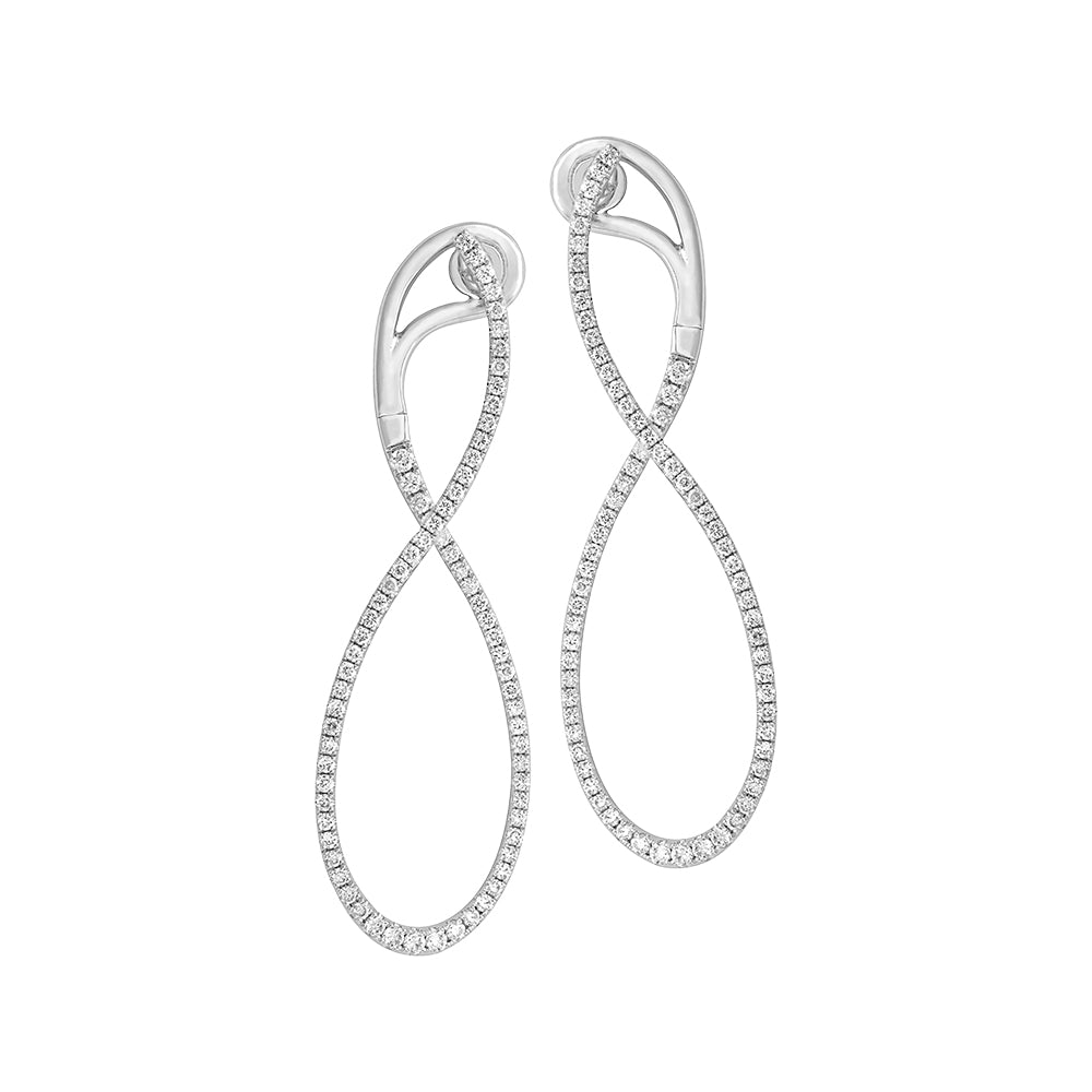 Chatham lab-grown diamond earrings, style FDE4547W