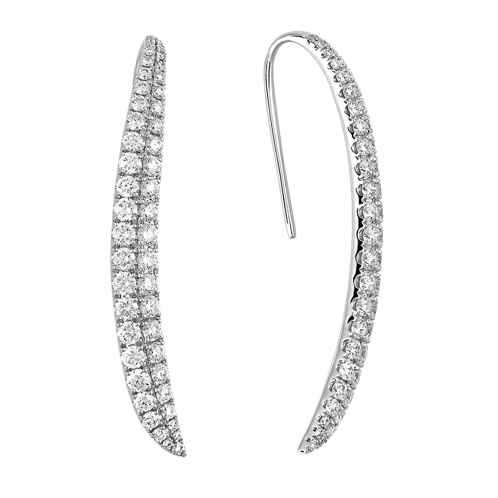 Chatham lab-grown diamond earrings, style FDE4548W