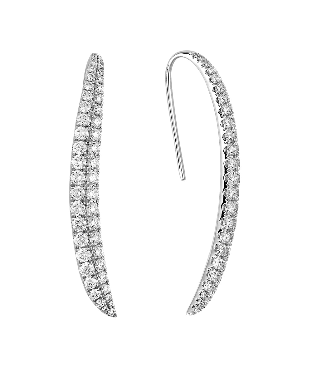 Chatham lab-grown diamond earrings, style FDE4548W
