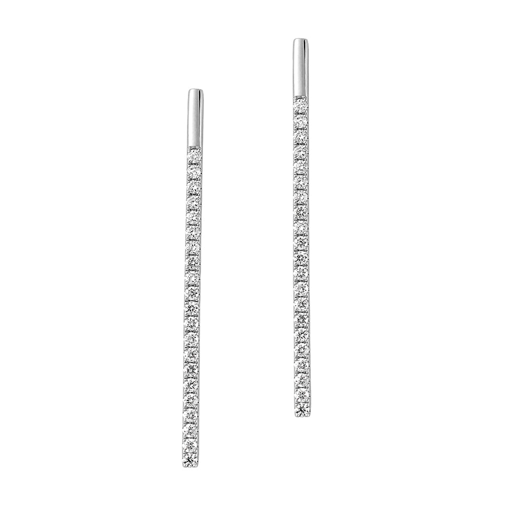 Chatham lab-grown diamond earrings, style FDE4549W