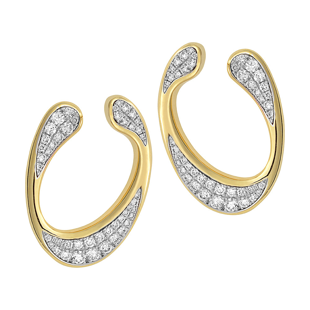Chatham lab-grown diamond earrings, style FDE4554YW
