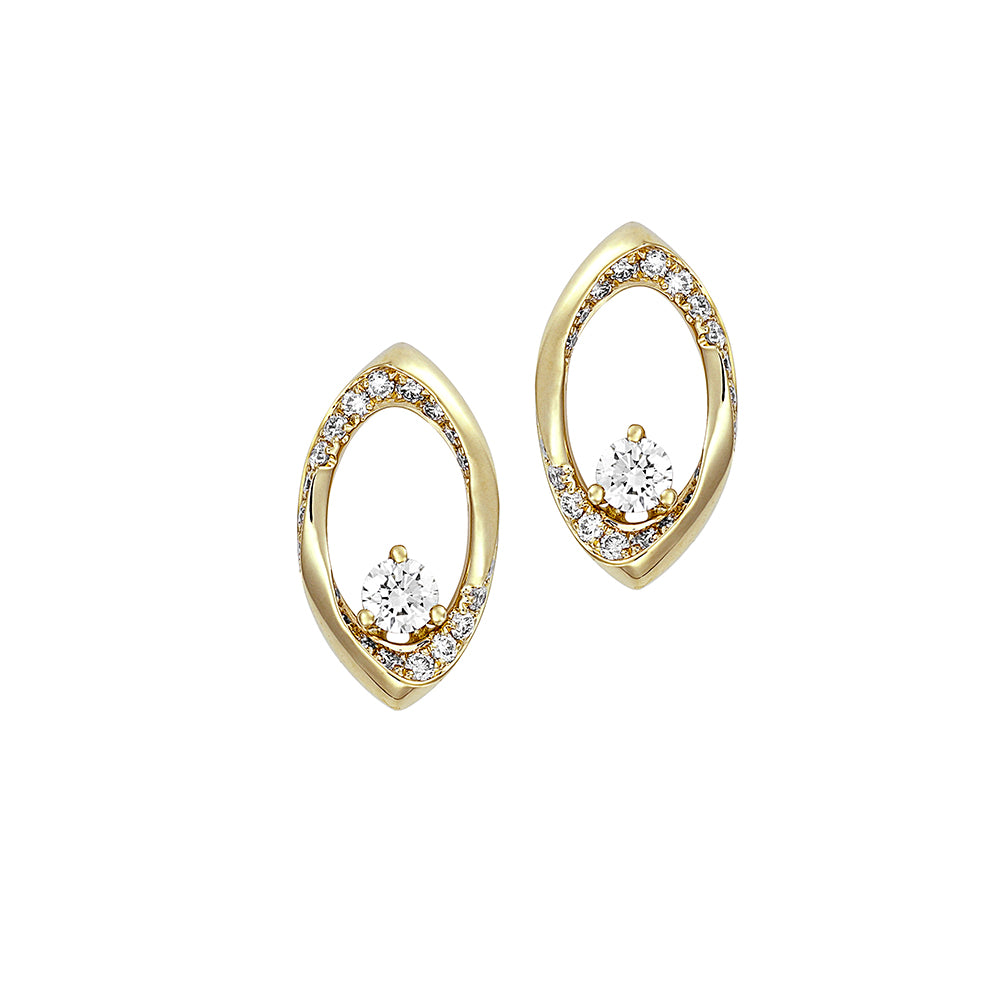 Chatham lab-grown diamond earrings, style FDE4617Y