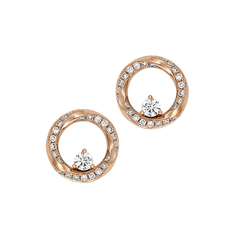Chatham lab-grown diamond earrings, style FDE4619R