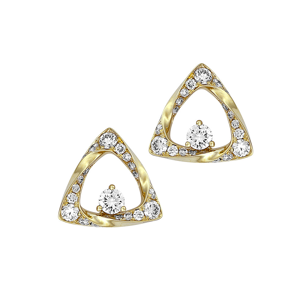 Chatham lab-grown diamond earrings, style FDE4620Y