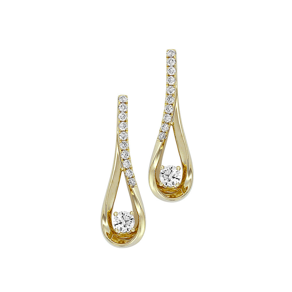 Chatham lab-grown diamond earrings, style FDE4621Y