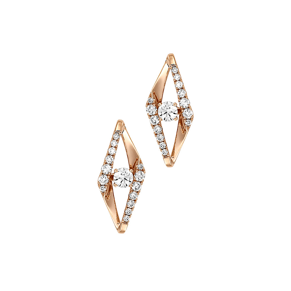 Chatham lab-grown diamond earrings, style FDE4622R