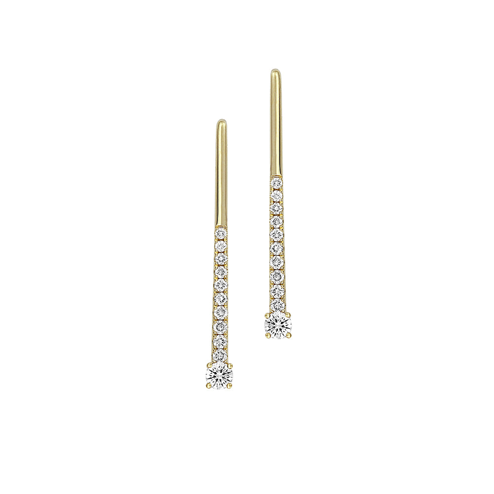 Chatham lab-grown diamond earrings, style FDE4623Y