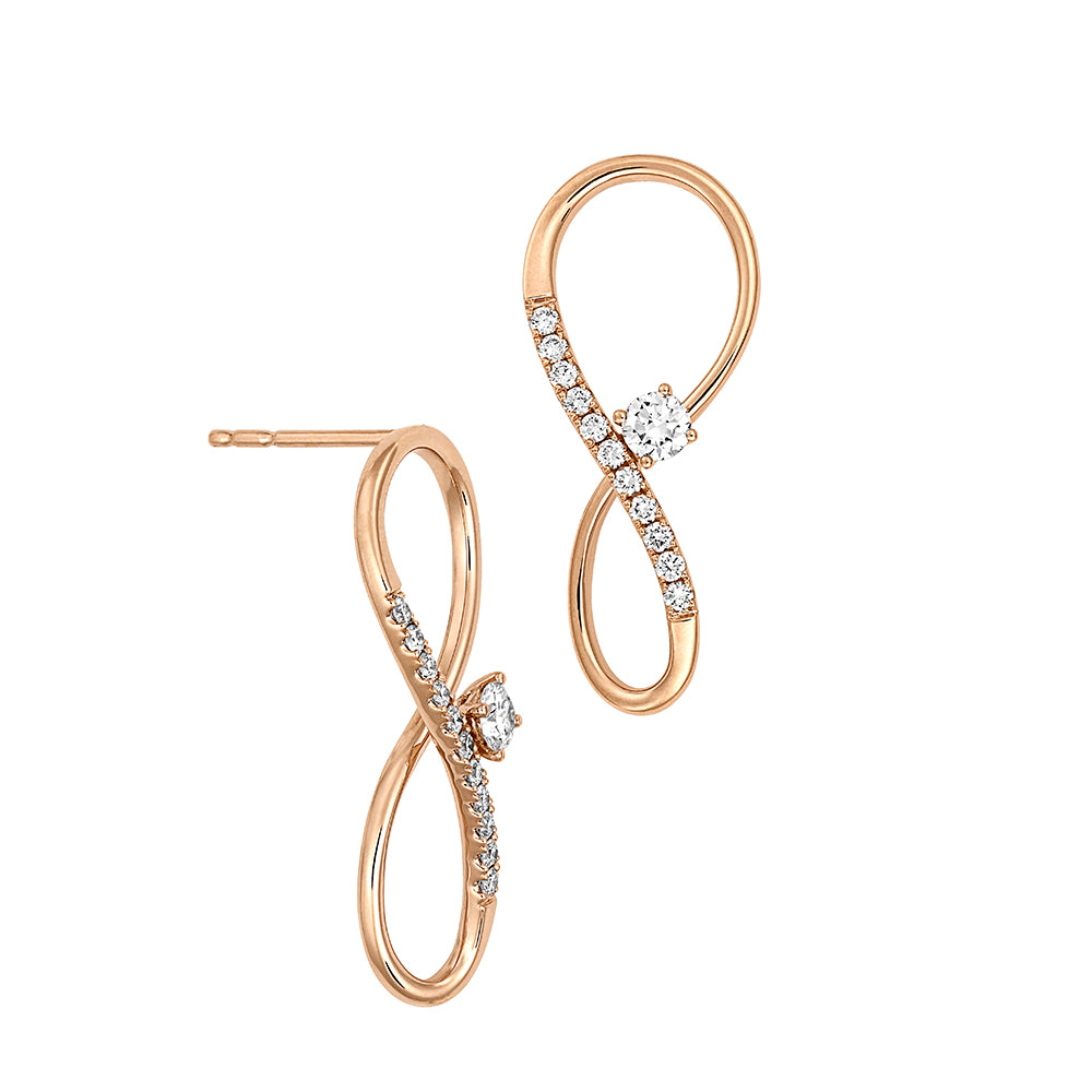 Chatham lab-grown diamond earrings, style FDE4624R