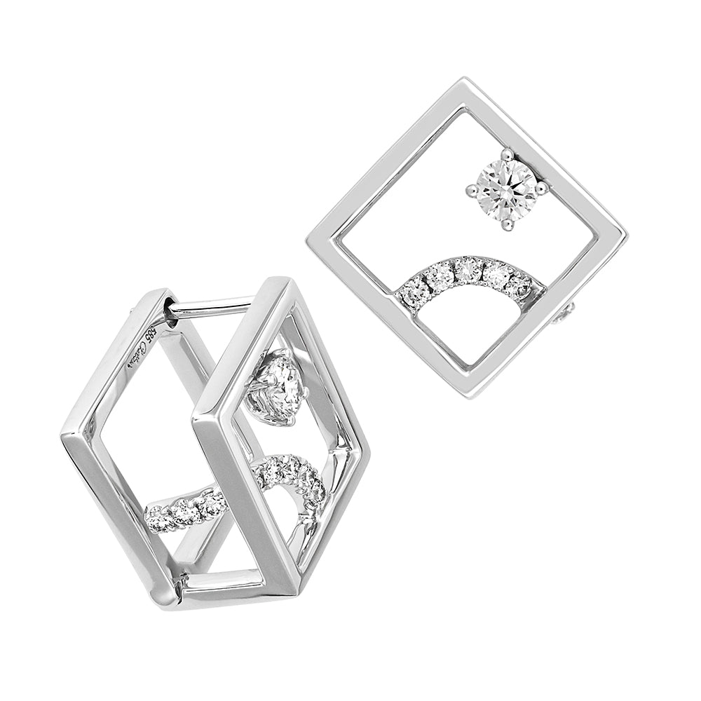 Chatham lab-grown diamond earrings, style FDE4625W