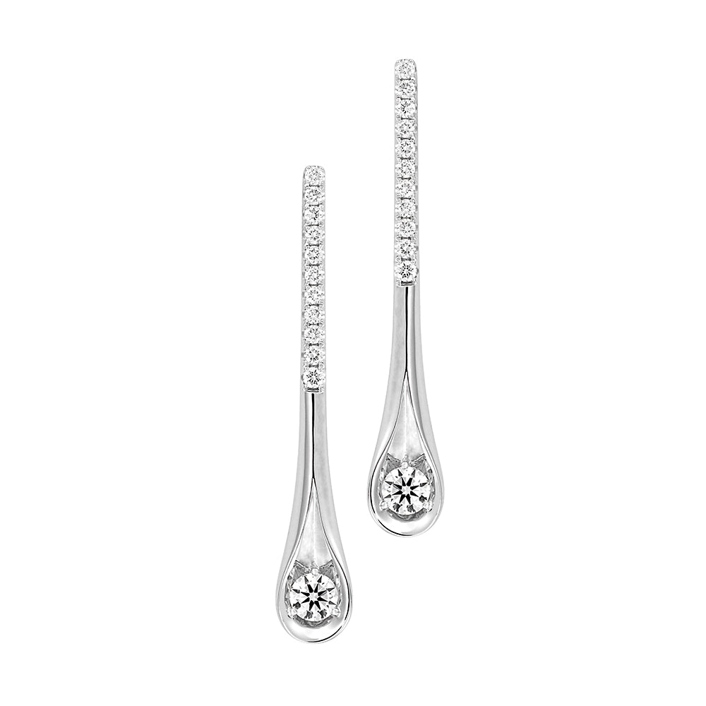 Chatham lab-grown diamond earrings, style FDE4626W