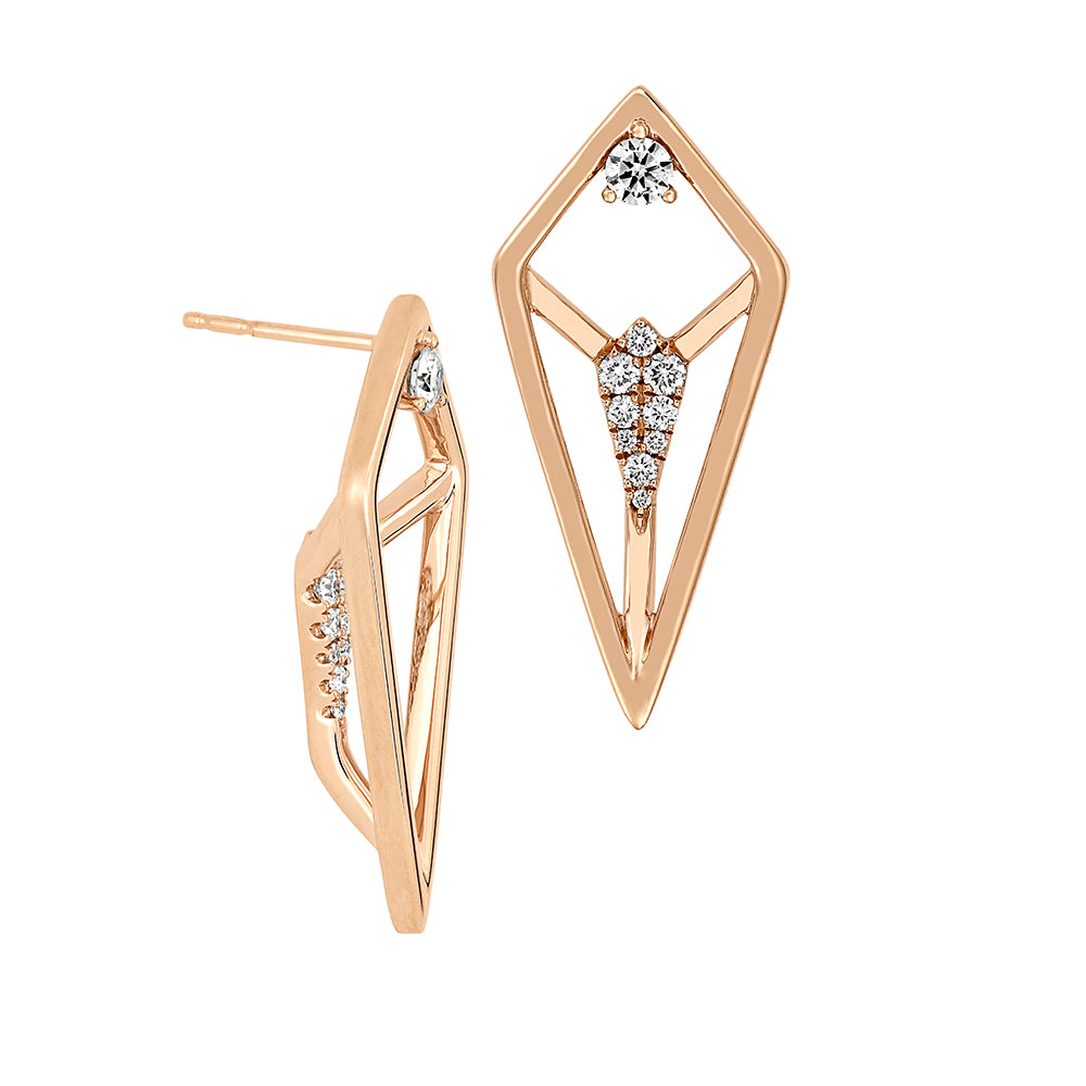 Chatham lab-grown diamond earrings, style FDE4629R