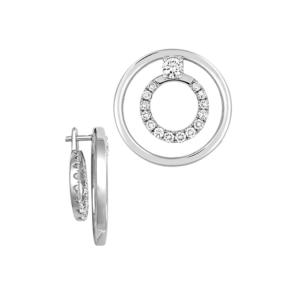 Chatham lab-grown diamond earrings, style FDE4631W