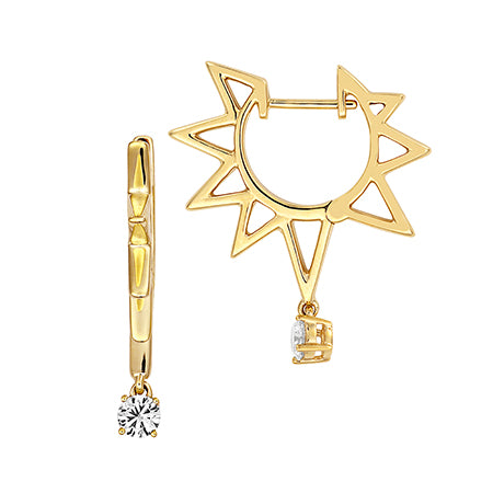 Chatham lab-grown diamond earrings, style FDE4710Y