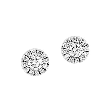 Chatham lab-grown diamond studs, style FDE4729W