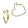 Diamond Fashion Heart Shaped Hoops