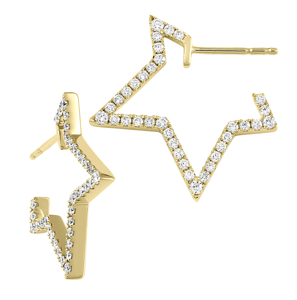 Chatham lab-grown diamond earrings, style FDE4751Y