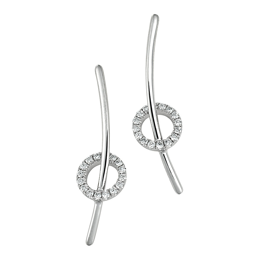 Chatham lab-grown diamond earrings, style FDE4753W