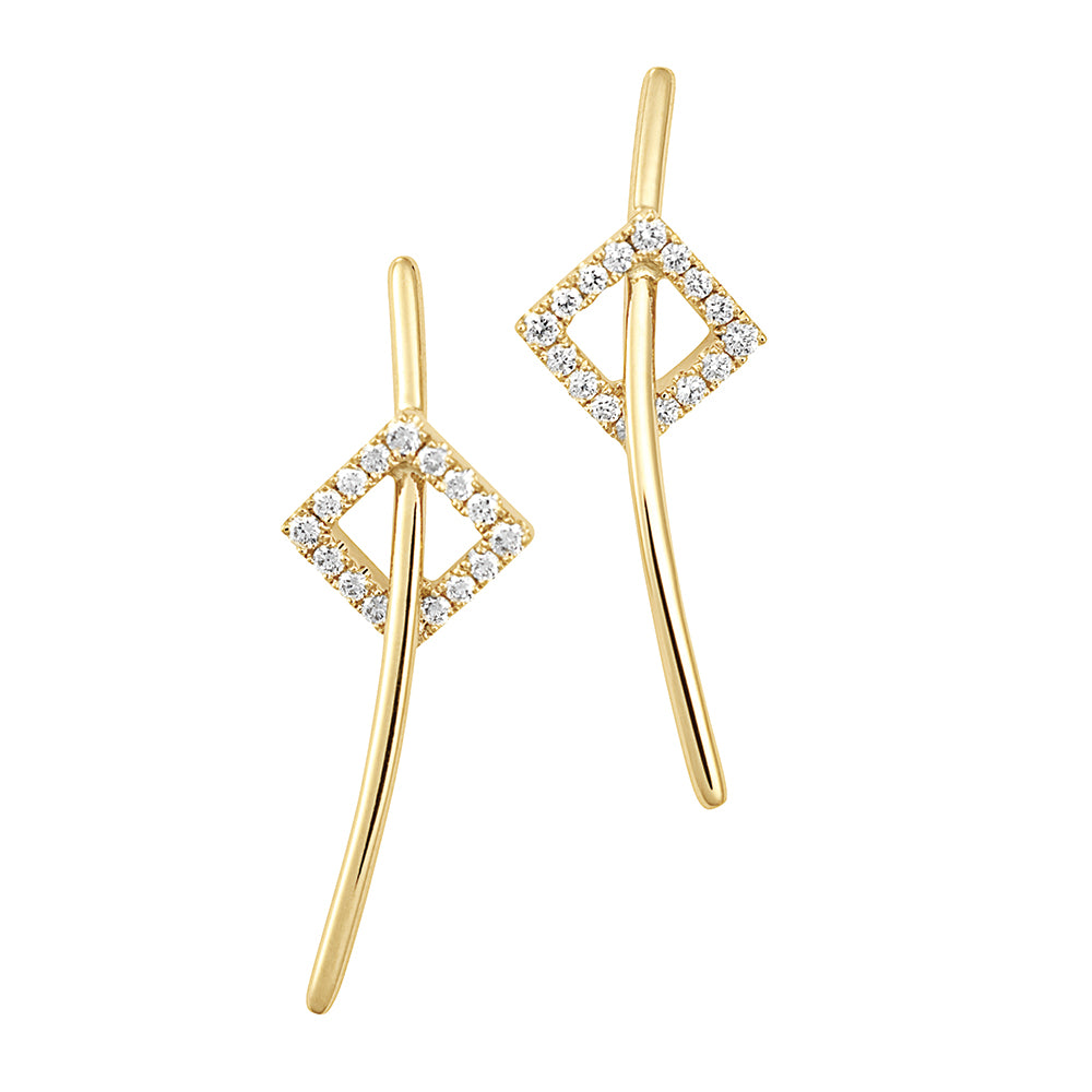 Chatham lab-grown diamond earrings, style FDE4754Y