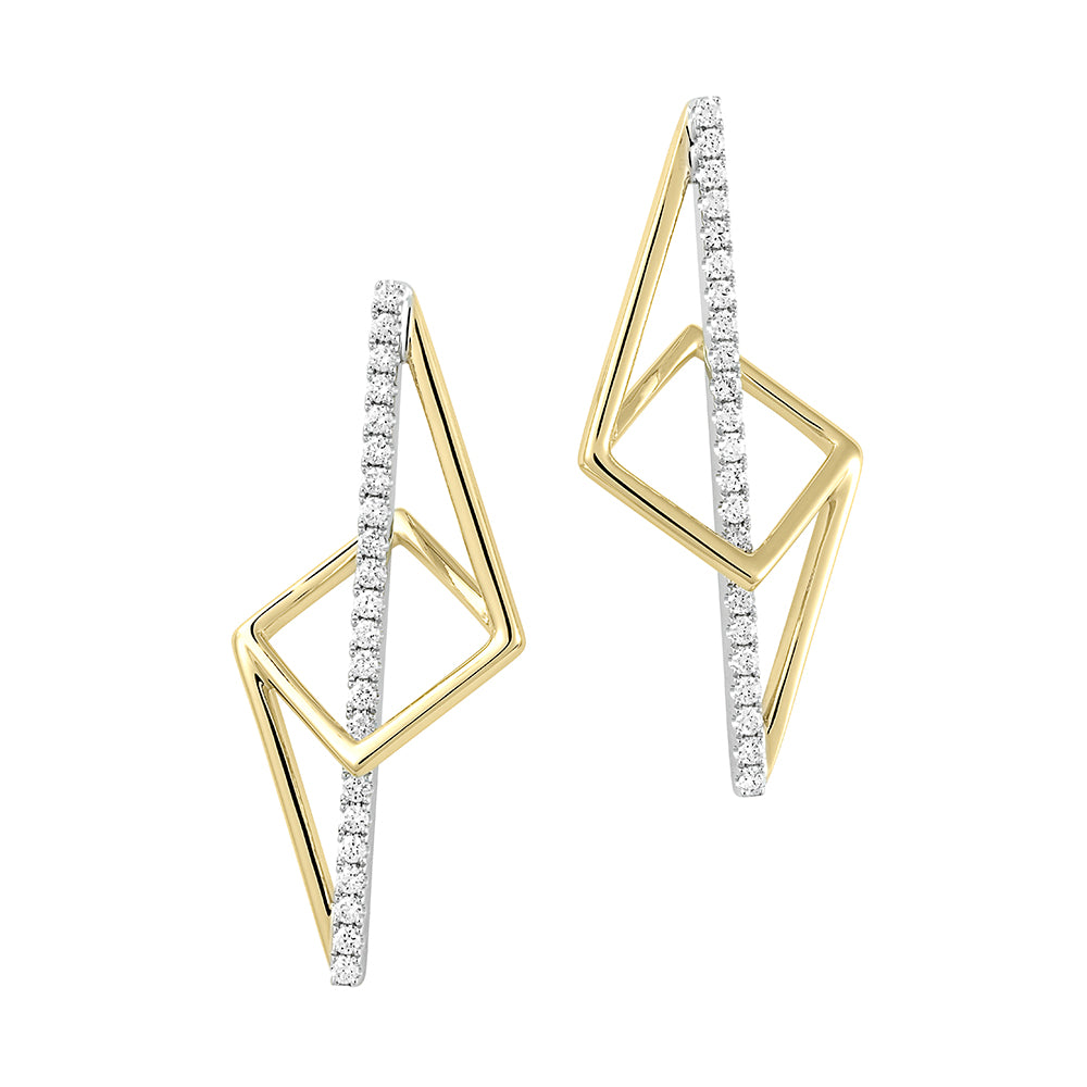 Chatham lab-grown diamond earrings, style FDE4757WY