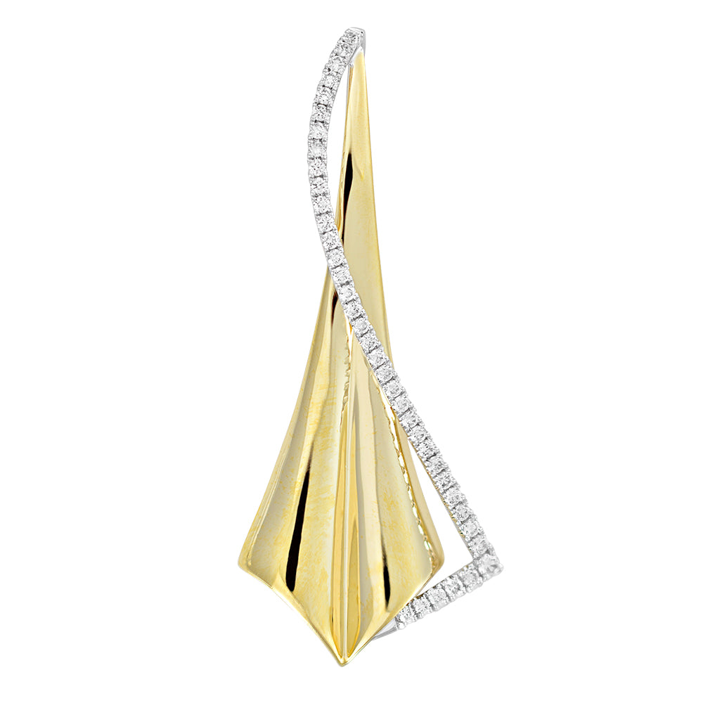 Chatham lab-grown diamond pendant in 14k white gold, style FDP4708YW