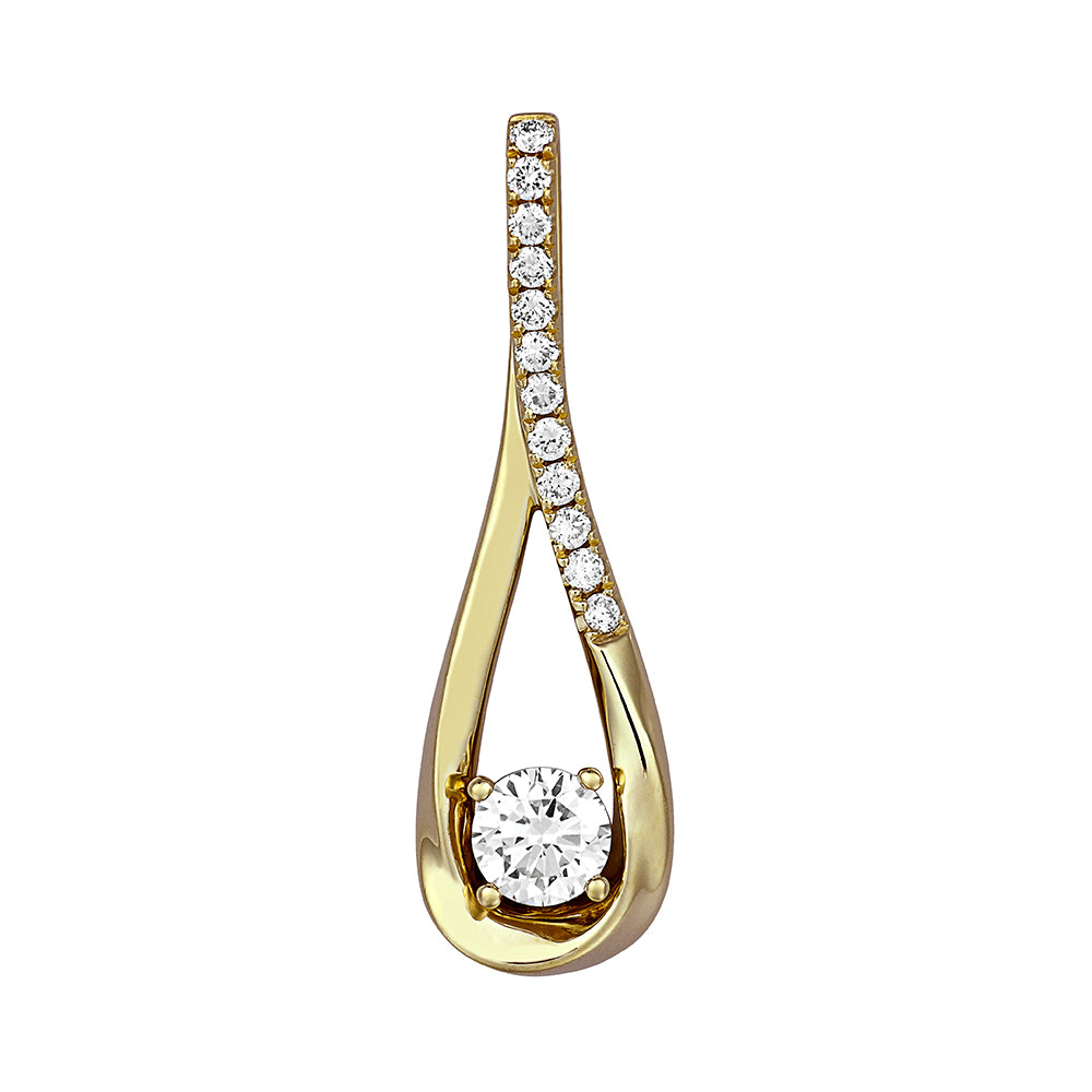 Chatham lab-grown diamond pendant, style FDP4925Y