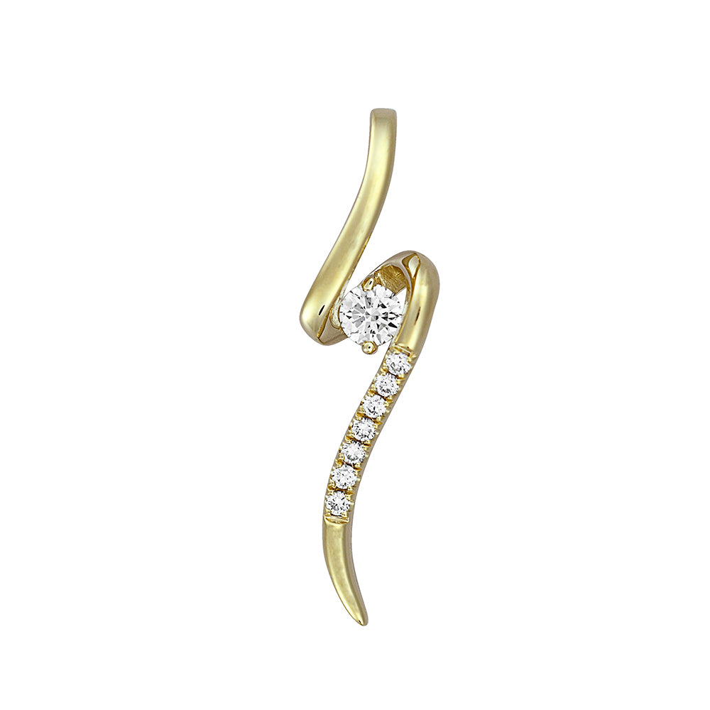 Chatham lab-grown diamond pendant, style FDP4936Y