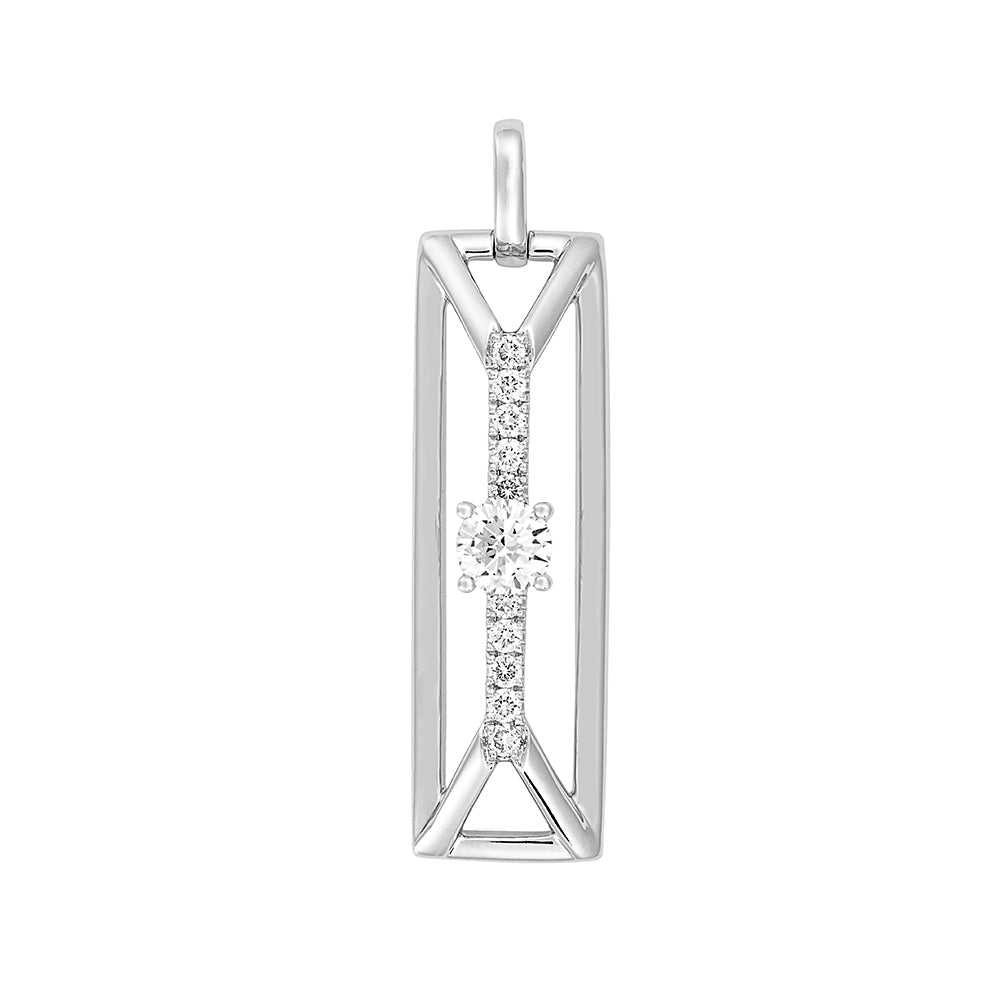 Chatham lab-grown diamond pendant, style FDP4943W