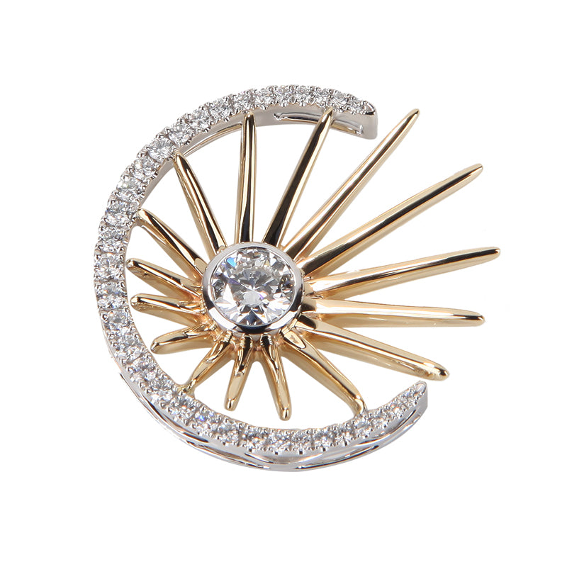 Chatham lab-grown diamond pendant, style FDP4963YW
