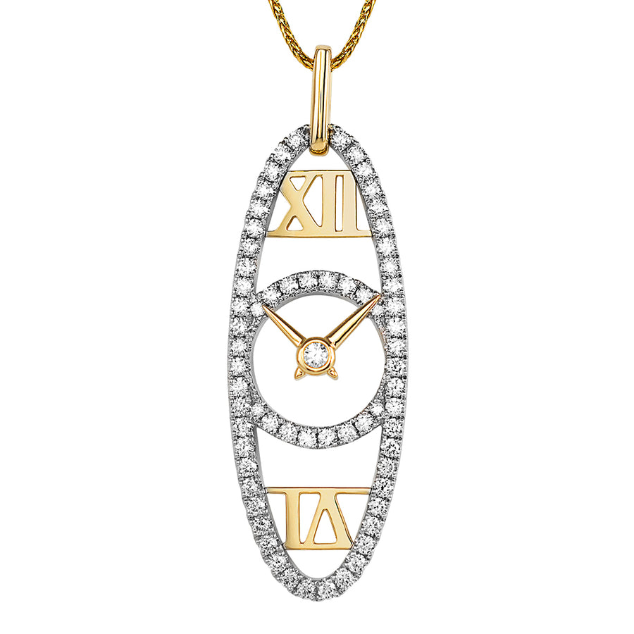 Diamond Clock Pendant