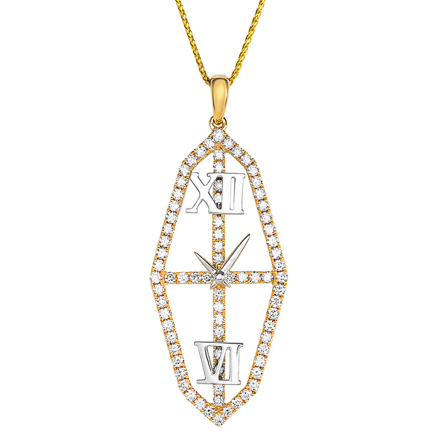 Diamond Clock Pendant