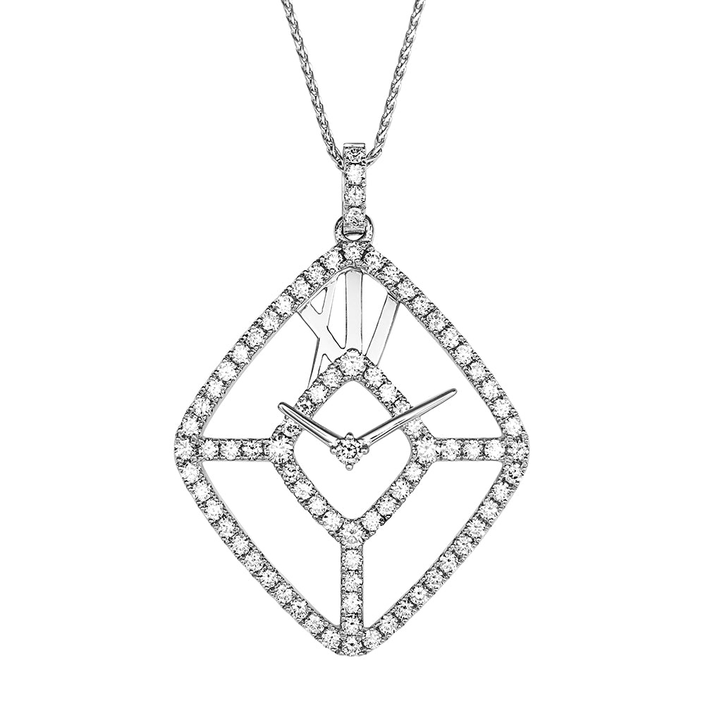 Chatham lab-grown diamond clock pendant, style 3