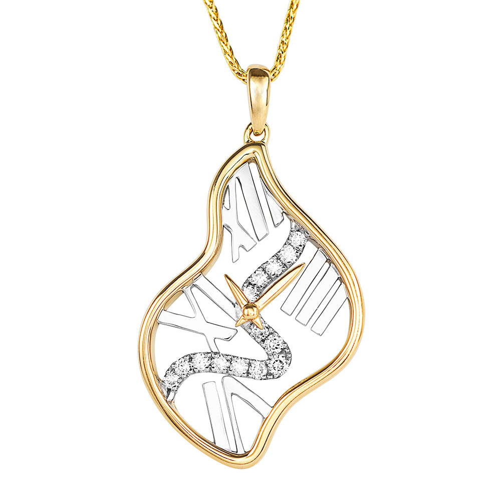 Chatham lab-grown diamond clock pendant, style 5