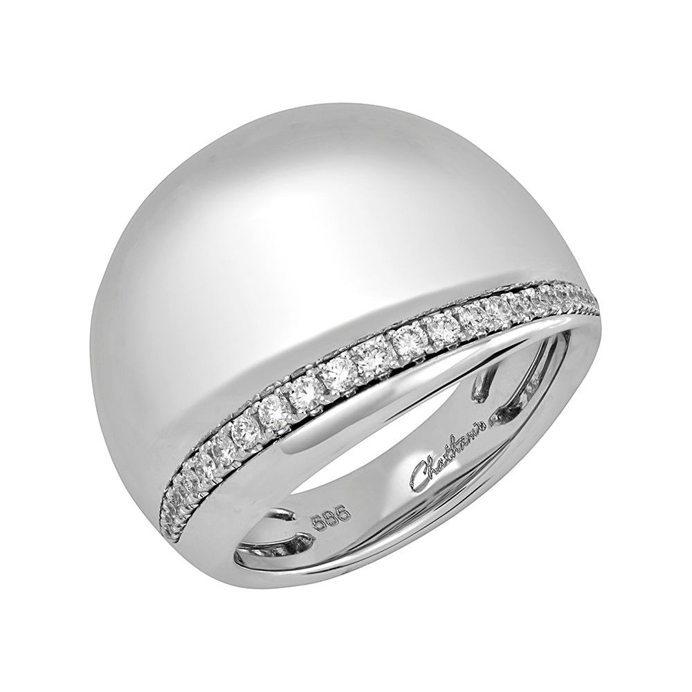 Chatham lab-grown diamond ring, style FDR14073W