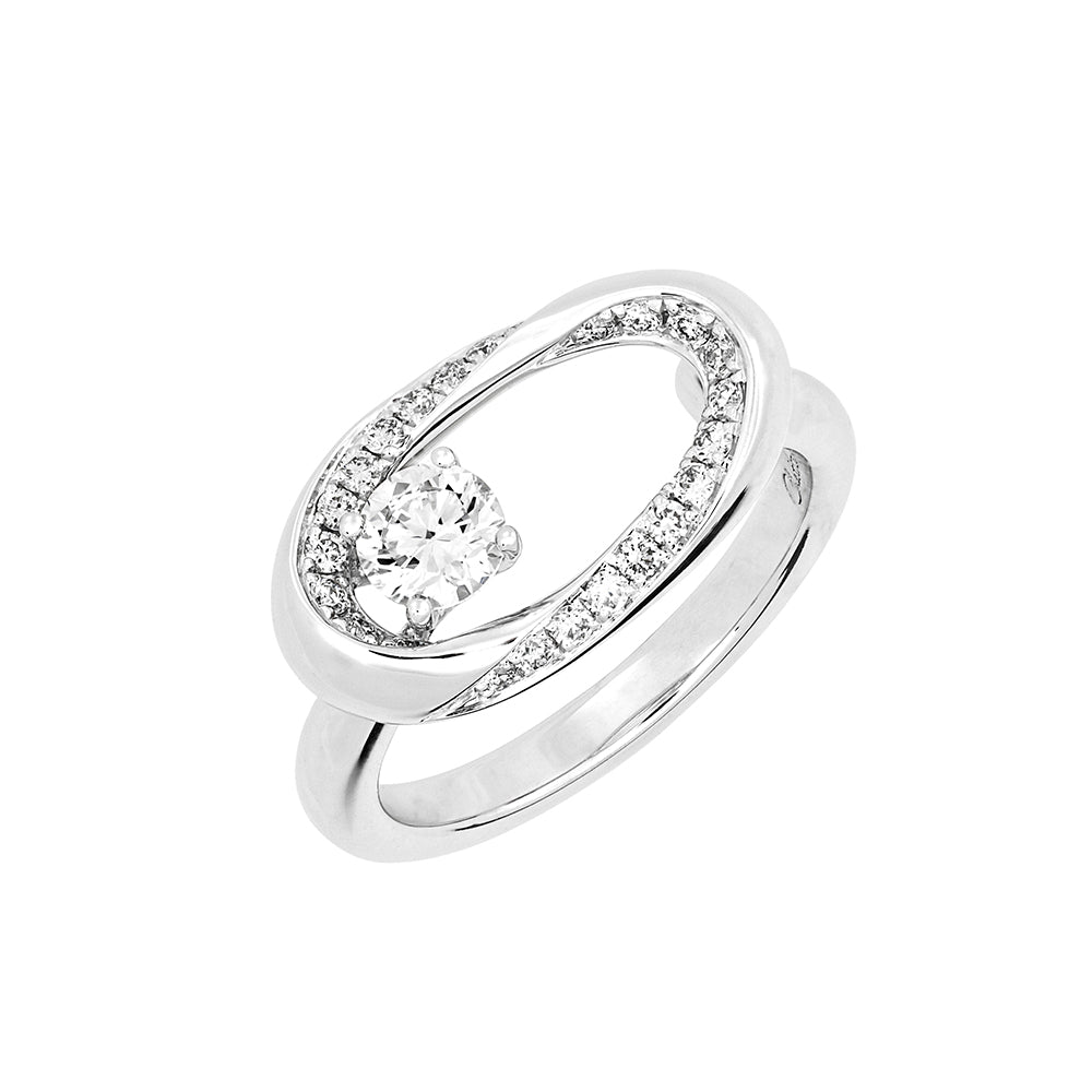 Chatham lab-grown diamond ring, style FDR14315W